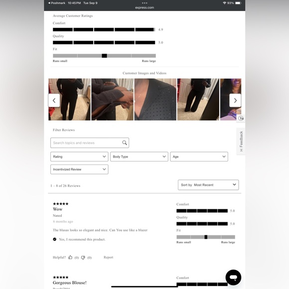 EXPRESS Black on Black Rhinestone Studded Collared Portofino Shirt Small - Picture 13 of 13